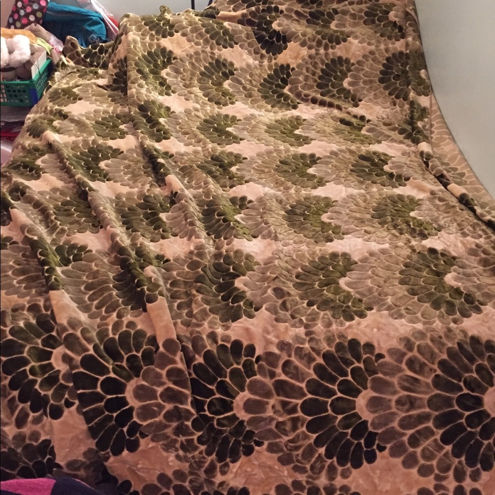 Fancy bed cover.